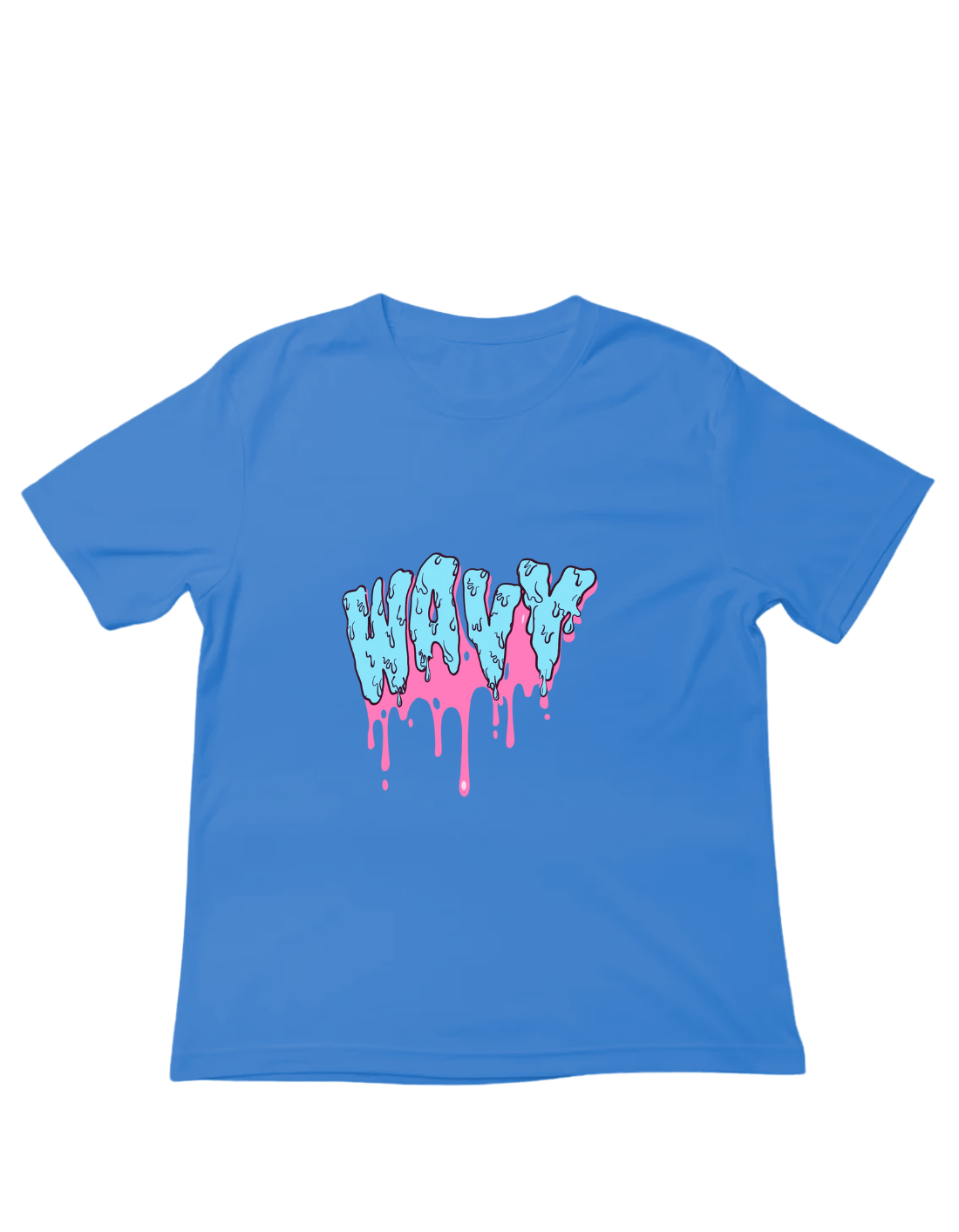 Cotton Candy Wavy Blue Tee