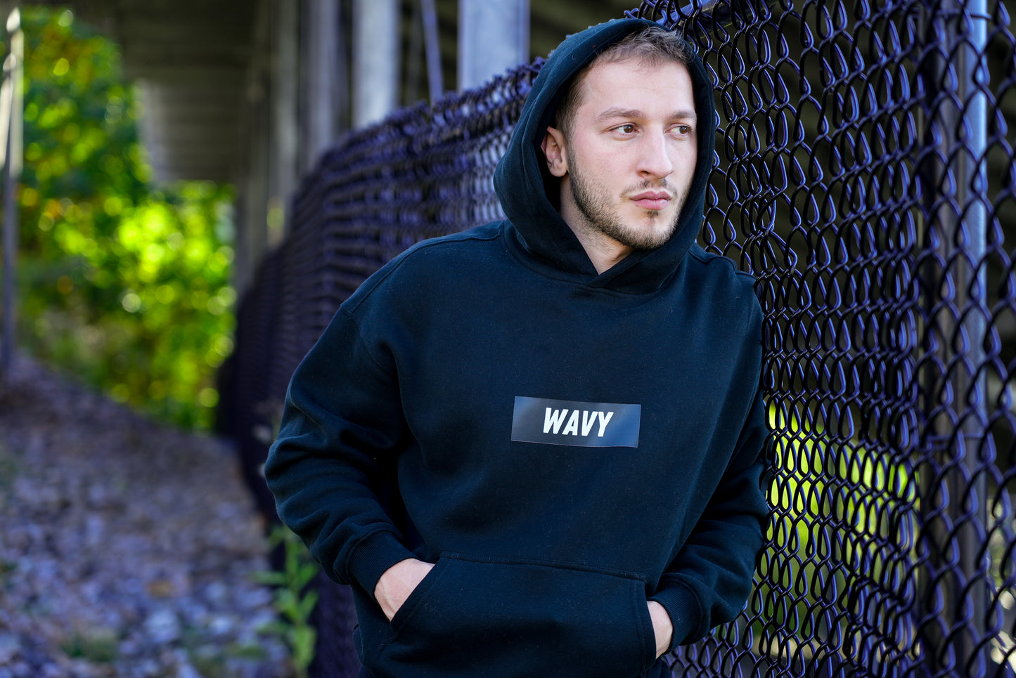 Gray Wavy Hoodie
