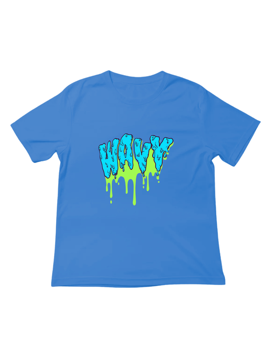 Neon Wavy Blue Tee