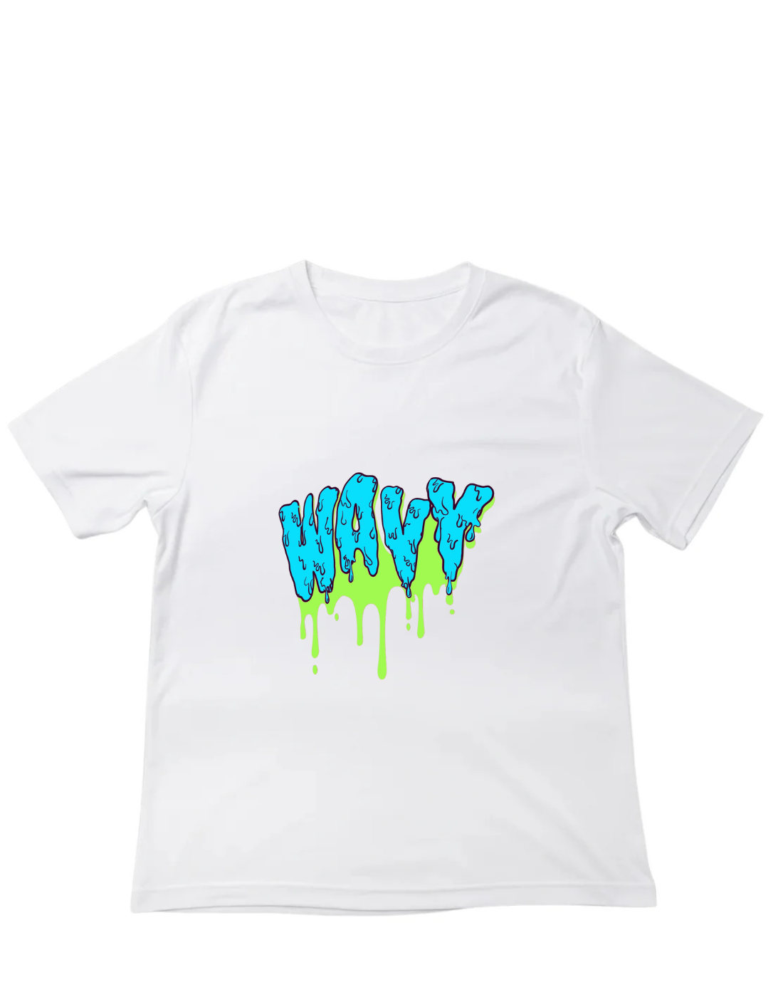 Neon Wavy White Tee
