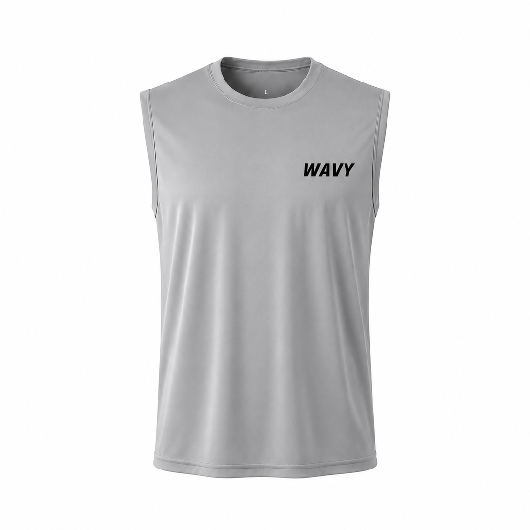 Wavy Core Tank-Grey