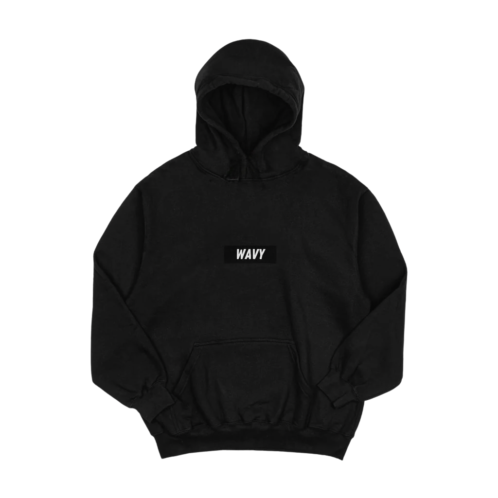 Black Wavy Hoodie