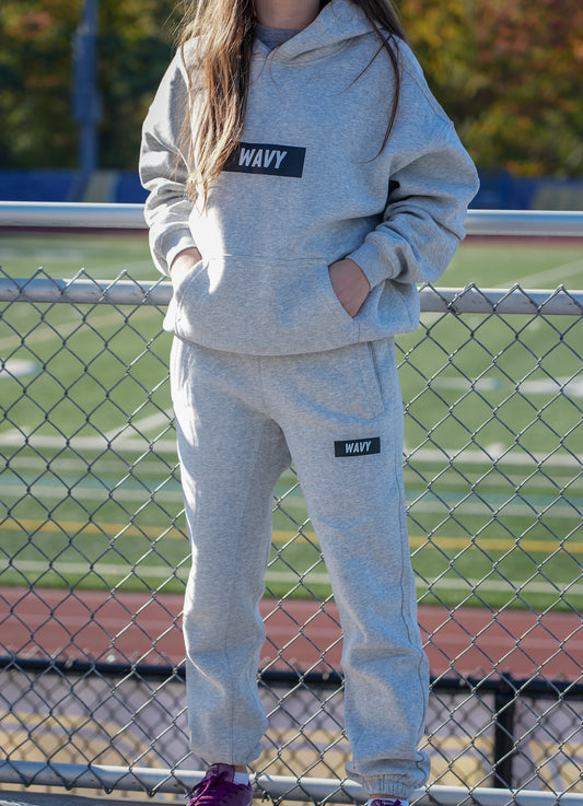 Gray Wavy Sweatpants