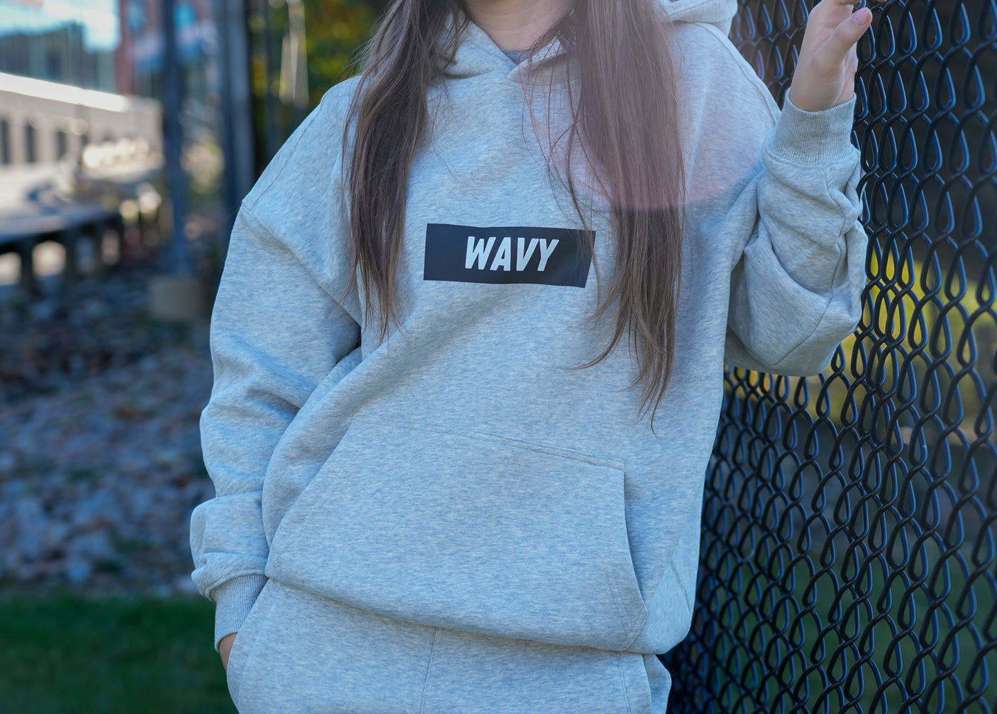 Black Wavy Hoodie